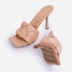 Nude Bottega Veneta inspired Mule